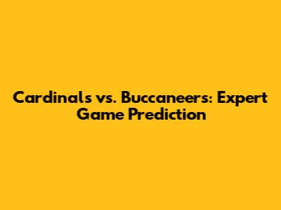 Cardinals vs. Buccaneers: Expert Game Prediction