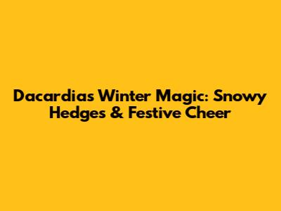 Dacardia's Winter Magic: Snowy Hedges & Festive Cheer