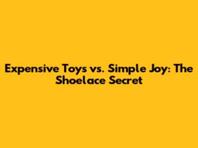 Expensive Toys vs. Simple Joy: The Shoelace Secret
