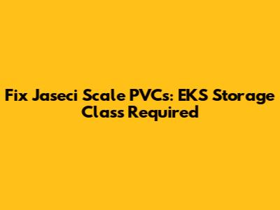 Fix Jaseci Scale PVCs: EKS Storage Class Required