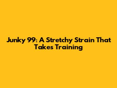 Junky 99: A Stretchy Strain That Takes Training