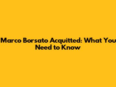 Marco Borsato Acquitted: What You Need to Know