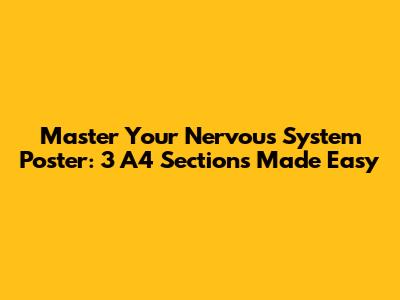 Master Your Nervous System Poster: 3 A4 Sections Made Easy