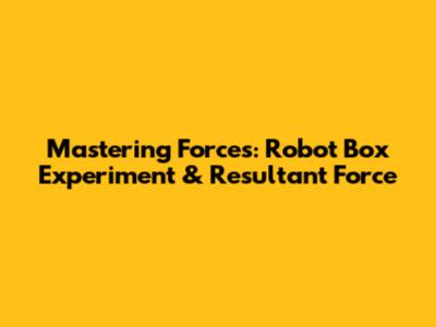 Mastering Forces: Robot Box Experiment & Resultant Force