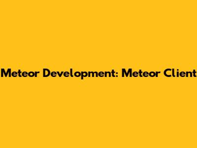 Meteor Development: Meteor Client