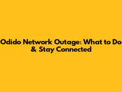 Odido Network Outage: What to Do & Stay Connected