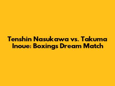 Tenshin Nasukawa vs. Takuma Inoue: Boxing's Dream Match