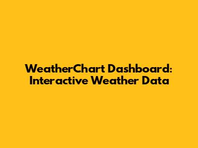 WeatherChart Dashboard: Interactive Weather Data
