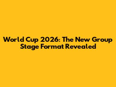 World Cup 2026: The New Group Stage Format Revealed